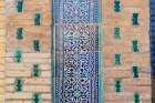 Khiva, Xorazm Region, Uzbekistan, Central Asia. Historic traditional decorative tile. Art Print